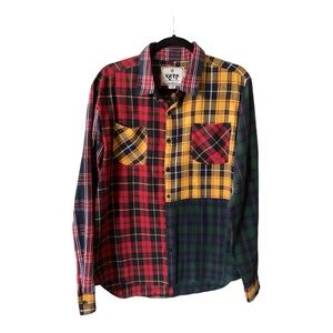 Kleep men’s flannel button down shirt  XL
